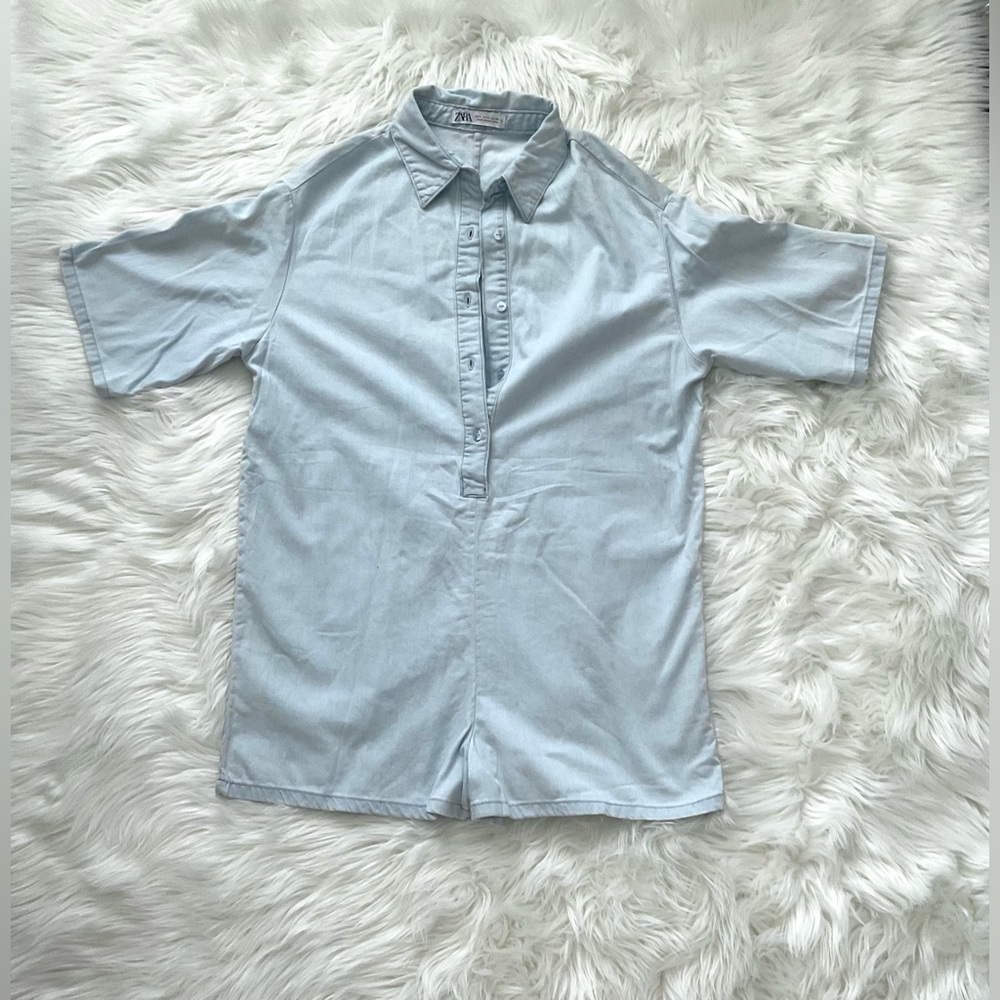 Zara chambray romper